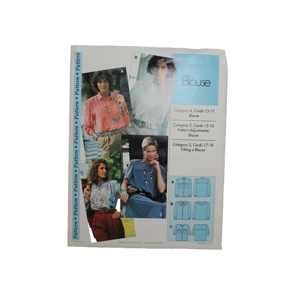 Sewing Step By Step Pattern Blouse Uncut Sizes 4-22  Vintage